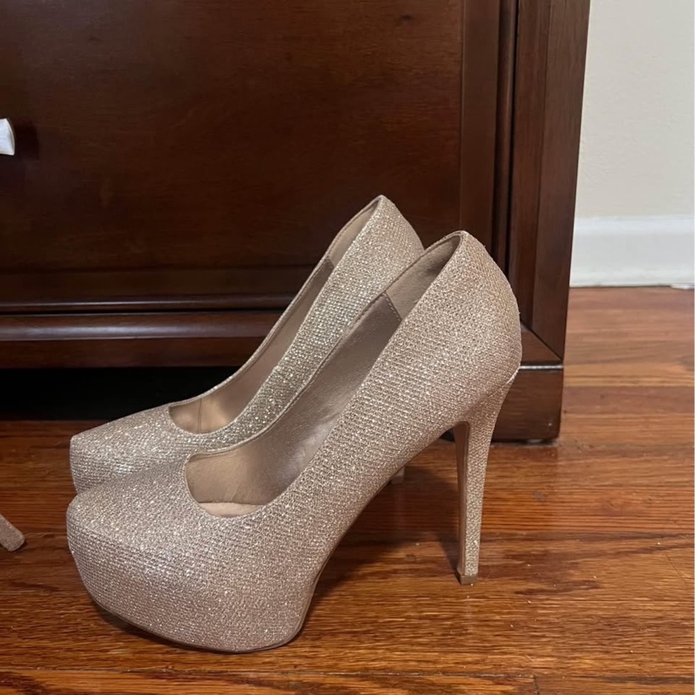 Gold Platform High Heels